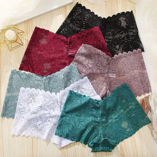 PrettyLady Shop（8321） กางเกงชั้นในสําหรับสตรี เซ็กซี่ คอวี ปักลายลูกไม้ ดอกไม้