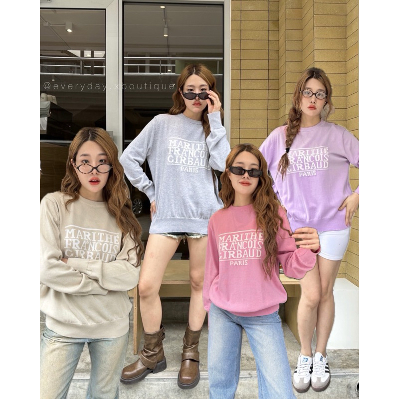 Mar knit sweater (390฿) เสื้อไหมพรมแขนยาว งานทอลายอักษรตามแบรนด์ดังเกาหลี เนื้อผ้าอย่างดีเลยคะ รุ่นนี้น่ารักมาก valen