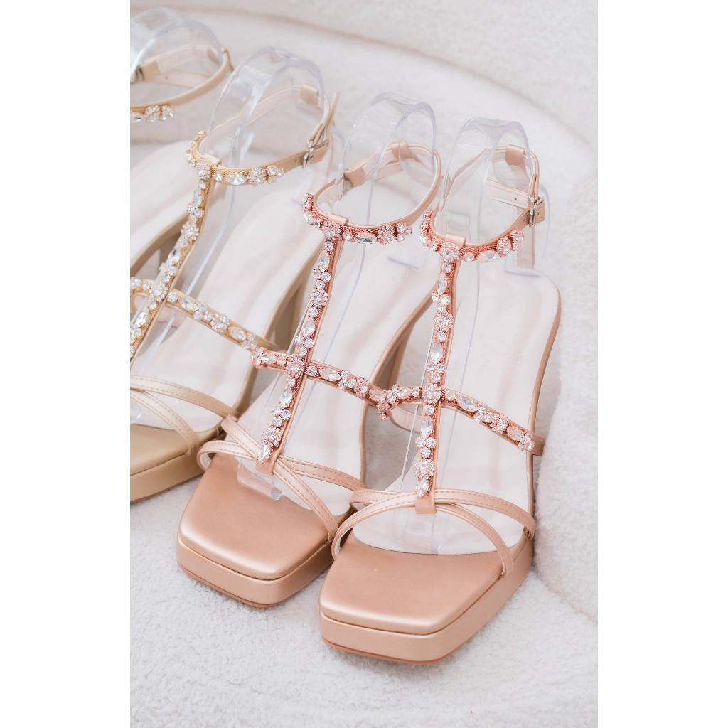 ส้นสูง 3นิ้ว รุ่น My Diva by ShoeDiva สีโรสโกลด์