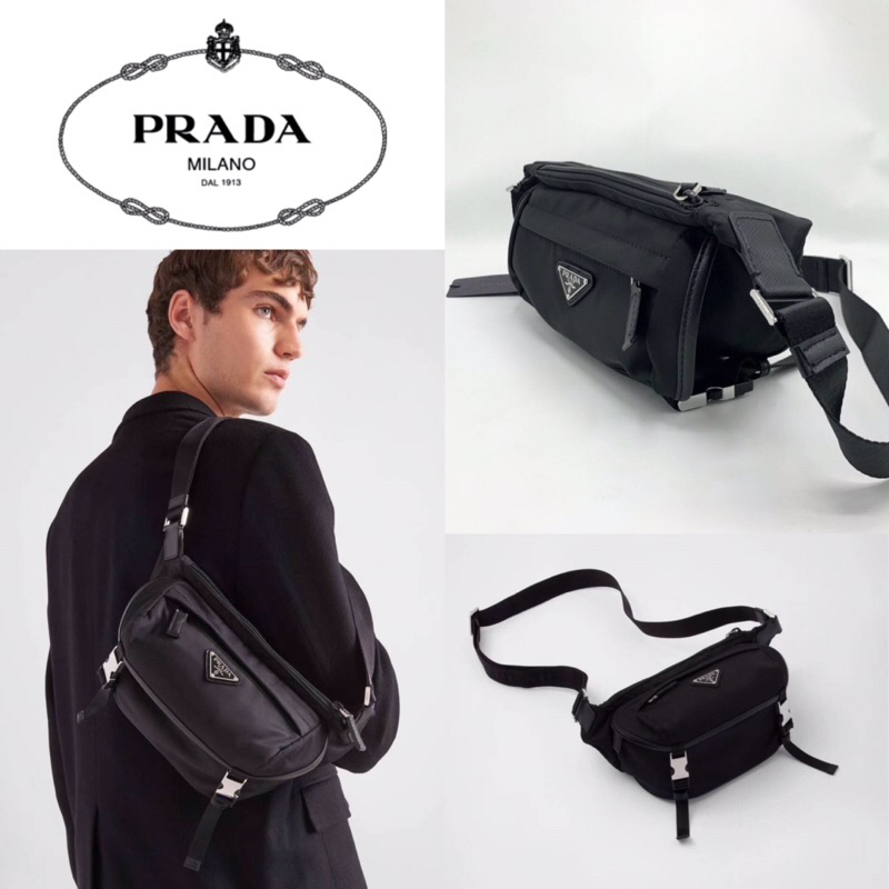 กระเป๋า Prada Re-Nylon and Saffiano Leather Shoulder Bag