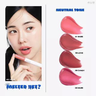 ถูก/แท้/มีไลฟ์ ลิป 4U2 Melted Yet ลิปบาล์มละลาย ลิปบาล์ม เนื้อเม้ลท์ ปากฉ่ำ ปากเงา อวบอิ่ม ฉ่ำวาว บำรุง