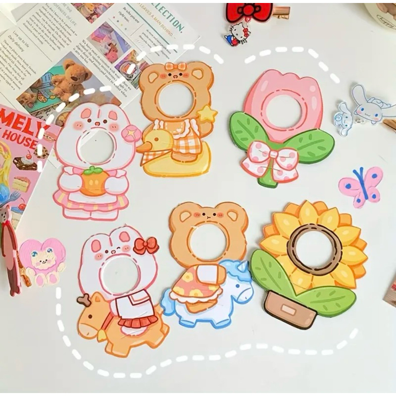 [พร้อมส่ง] กระดาษห่อลูกอม พร็อบตกแต่งลูกอม การ์ดเสียบลูกอม Lollipop [1ชุด6แบบ] ใส่ขนมแจกคริสต์มาส&ของขวัญปีใหม่