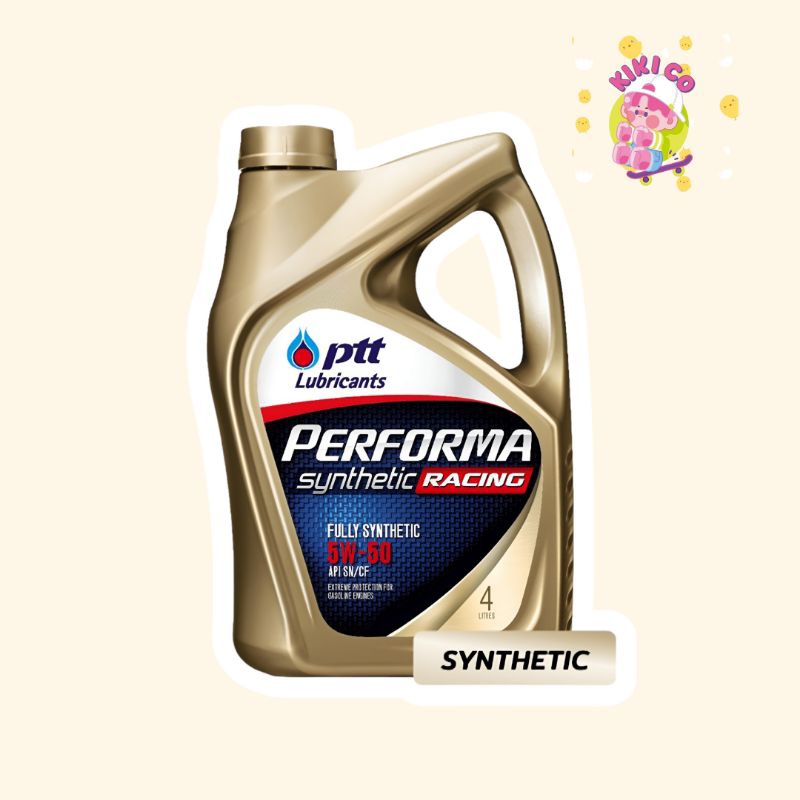 แท้100% PTT PERFORMA SYNTHETIC RACING ( 5W-50 racing 4L ) สังเคราะห์ ptt ปตท น้ำมันเครื่องเบนซิน น้ำ