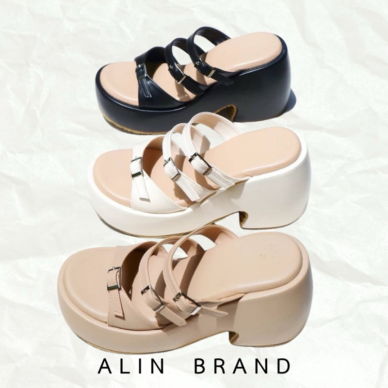 ALIN Brand รองเท้าส้นตึก สูง2.7นิ้ว ใส่สบาย