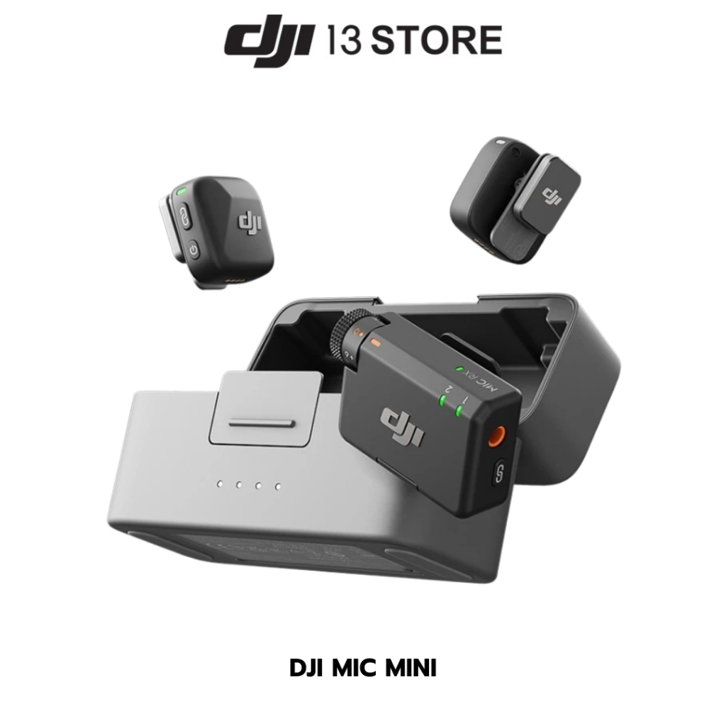 [สินค้าใหม่] DJI Mic Mini - Wireless Microphone | ไมค์ไร้สาย ขนาดพกพา | น้ำหนัก 10 g | รับสัญญาณได้ไกล 400 ม.