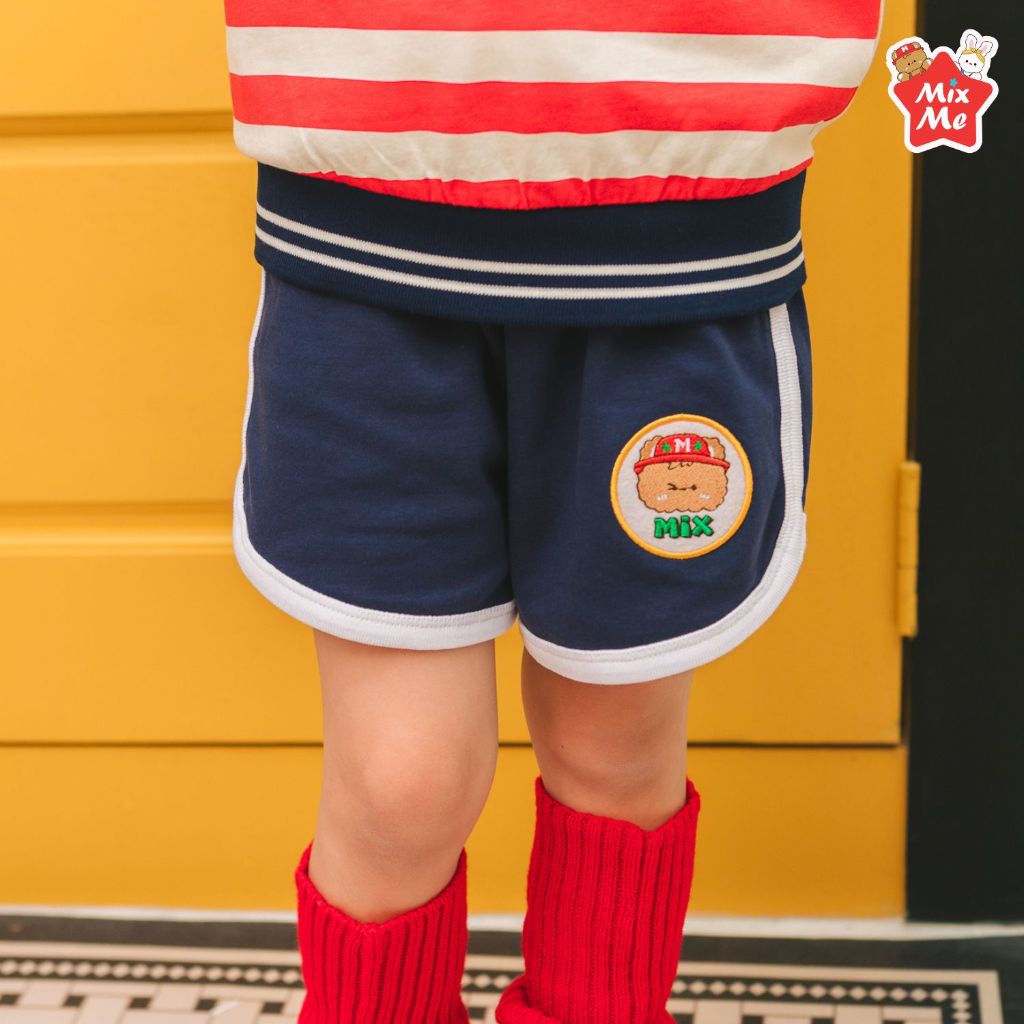 Mix Me กางเกงขาสั้น ไม่มีลาย ผ้า 100%Cotton เด็กชาย-หญิง อายุ 1-7 ปี เสื้อผ้าเด็ก รุ่น 400347
