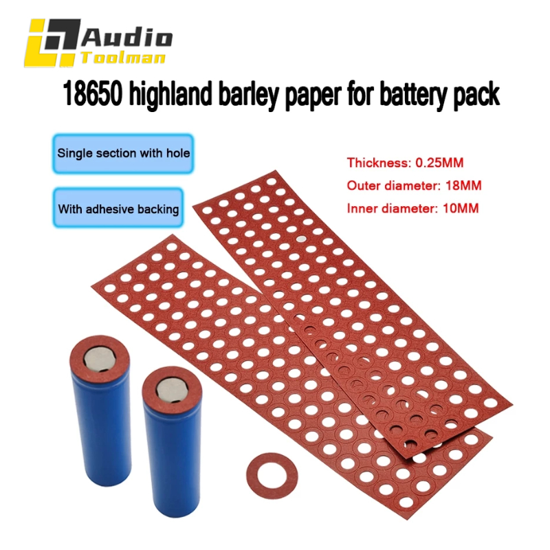 ปะเก็นฉนวนขั้วบวกแบตเตอรี่ลิเธียมไอออน 100 ชิ้นแหวนฉนวนสำหรับ 18650 Series แบตเตอรี่ลิเธียมไอออนขั้วบวกปะเก็นฉนวนจุดกลวง
