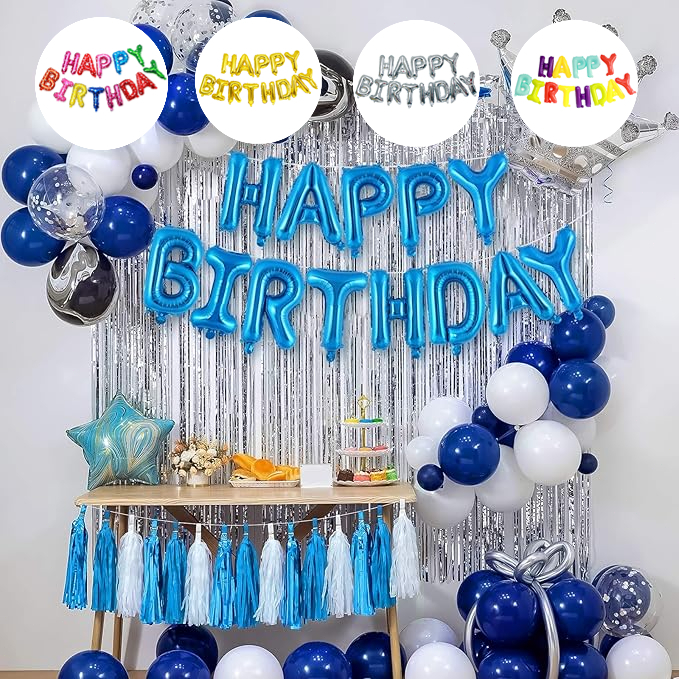 มีหลากหลายสีให้เลือก ลูกโป่งวนเกิดลา ลูกโป่งกลิตเตอร์ birthday balloon decoration สําหรับตกแต่งฉากวันเกิด