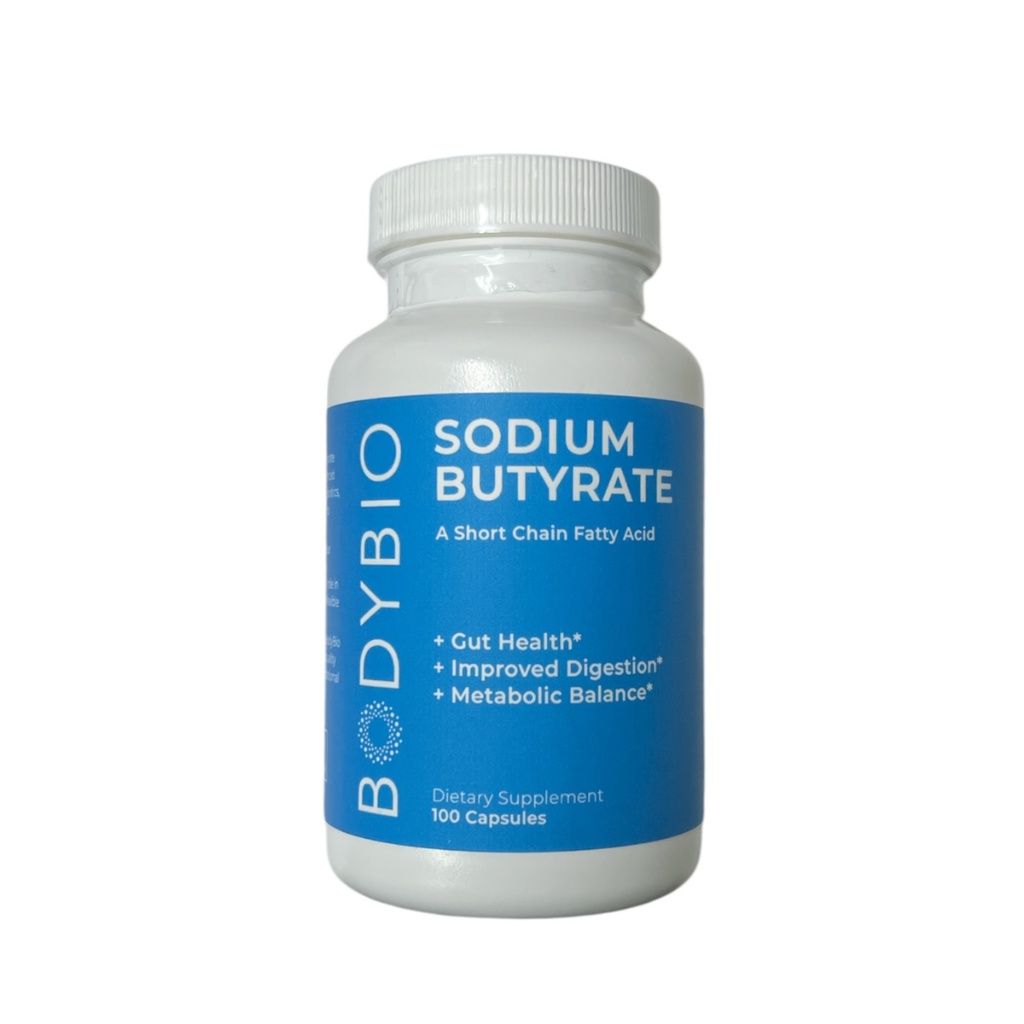 BodyBio, Sodium Butyrate, 100 Capsules