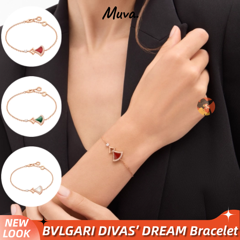 🎈BVLGARI DIVAS’ DREAM Women's BV Bracelet กำไลข้อมือผู้หญิง กุหลาบทอง