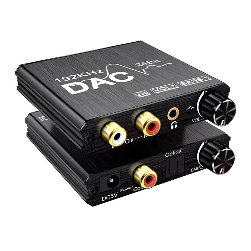 DAC 192KHz 24Bit Digital To Analog Audio Converter Coaxial SPDIF Optical 3.5มม.L/R RCA ซับวูฟเฟอร์สำหรับทีวี PS4