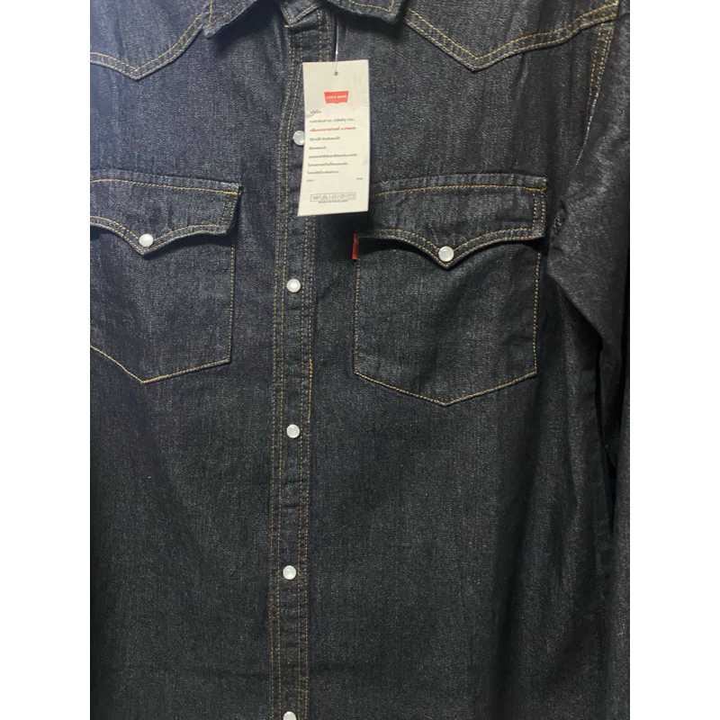 Men Shirts Jeans เสื้อเชิ้ตผ้ายีนส์ นิ่มใส่สบาย ทรงสลิม เข้ารูป สำหรับผู้ชายครับ ราคา ถูกที่สุด ดีลบีเคเค แกลเลอรีภาพที่ 9