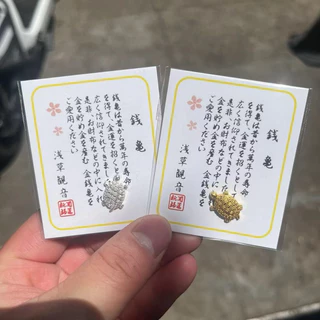 50-100ชิ้นยกแพ็ค เต่าเงิน เต่าทองพร้อมการ์ด พร้อมส่งในไทย