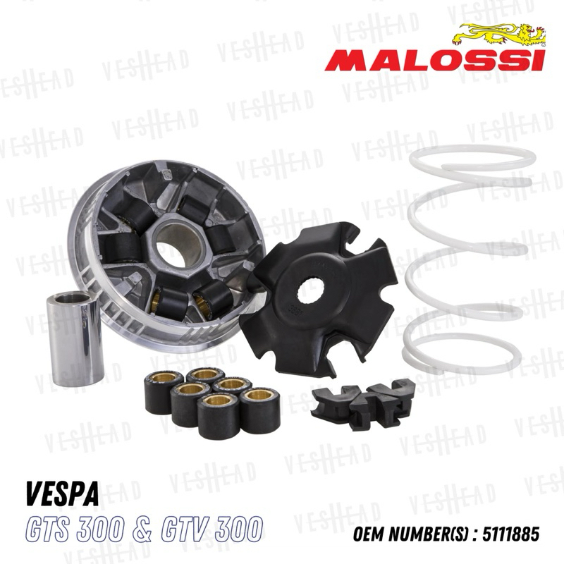 Malossi 🇮🇹 ชุด ชามหน้า สำหรับ Vespa  • GTS 300 • GTV 300  OEM number(s): 5111885 Made in Italy