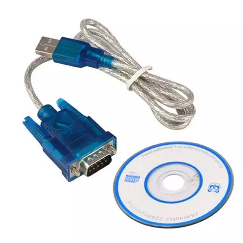 USB 2.0 to Serial RS-232 DB9 9Pin ตัวผู้ Chipset SUPPORT Adapter USB RS232 FTDI Cable WIN10