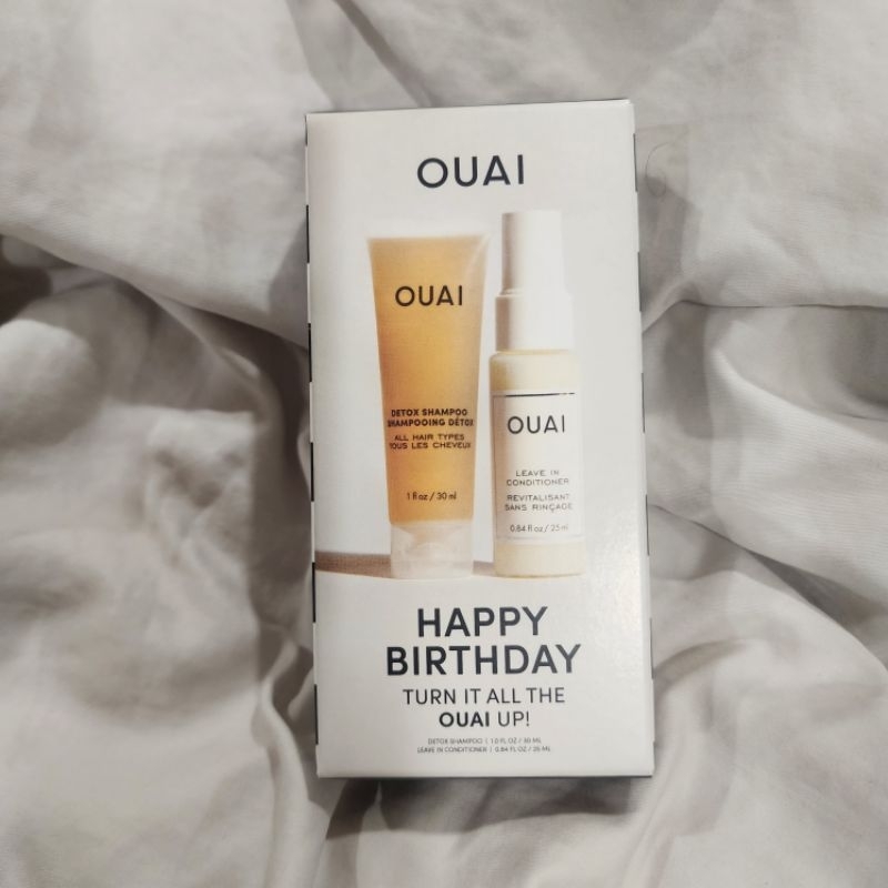 OUAI detox shampoo and leave in conditioner