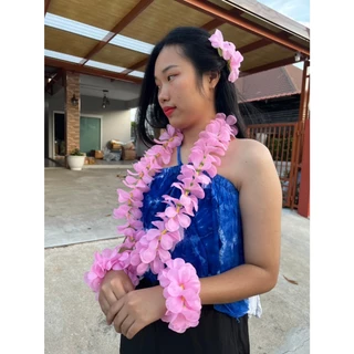 ข้อมือ ดอกไม้ (เฉพาะ ข้อมือ ฮาวาย ดอกลีลาวดีล้วนๆๆ 2 อัน ) เลือกสีได้ ข้อมือ ระบำฮาวาย ข้อมือ สวมใส่ต้อนรับแขก จัดปีใหม่