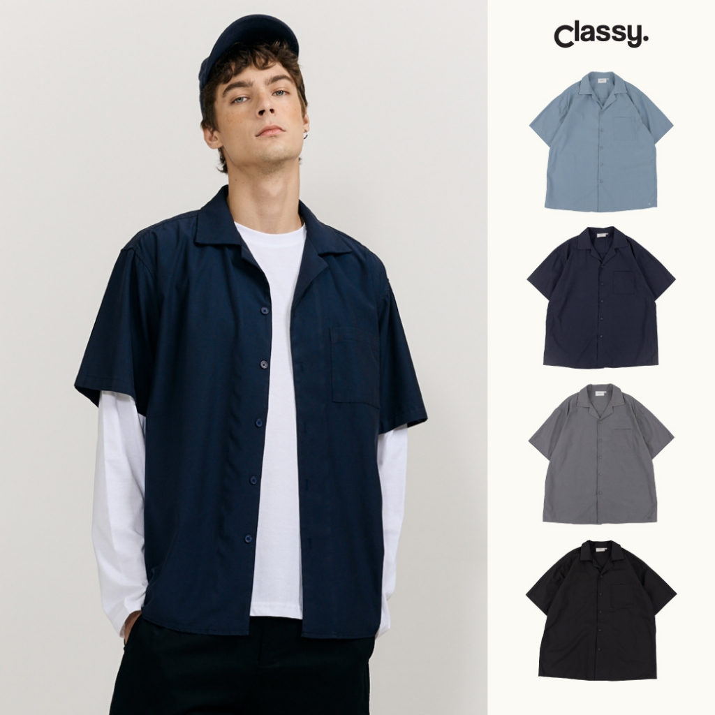 Classy - เสื้อเชิ้ต แขนสั้น รุ่น Basic Camp Collar Shirt