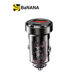 ที่ชาร์จแบตในรถ QPLUS 1 USB-A / 1 USB-C 36W Black by Banana …