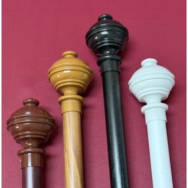 ราวม่าน ราวผ้าม่าน (ส่งใด้ยาว2เมตรไม่ต่อราง) หัวกลมจุก รางม่านตาไก่ ชุดราวผ้าม่าน25มิลรางผ้าม่านพร้อมอุปกรณ์ครบชุด