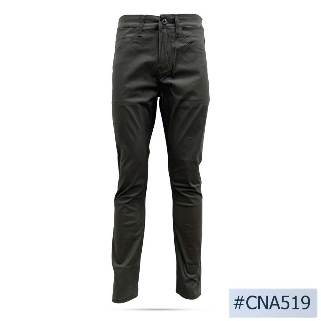 Niyom jeans รุ่น CNA519 กางเกงขายาวชิโนผู้ชาย สีน้ำเทาเข้ม ผ้าไม่ยืด