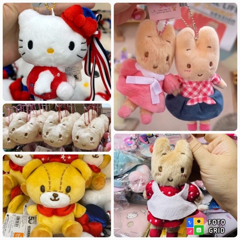 ( แท้/พร้อมส่ง/โค้ด30% ) Sanrio พวงกุญแจ Kitty Maron Cream