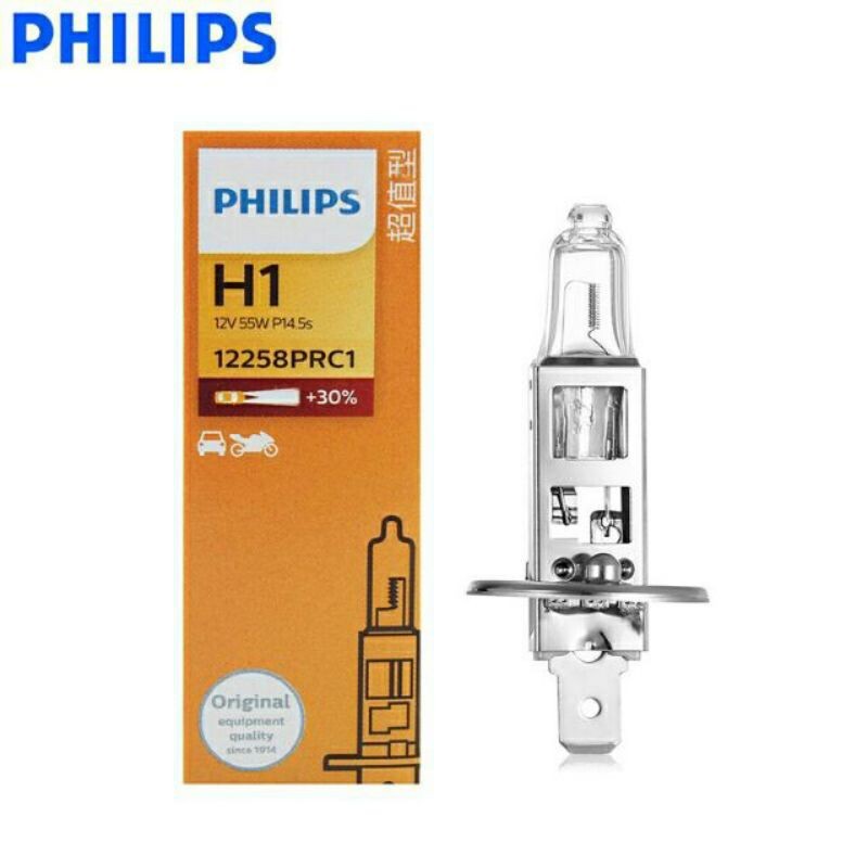 "Philips H1 12V 55W +30% 12258 PRC1 ของแท้