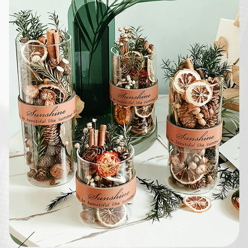 DIY อบเชยน้ำมันหอมระเหยดอกไม้แห้งตกแต่งห้องน้ำในร่มกลิ่นหอมยาวนานของขวัญสร้างสรรค์ของขวัญวันหยุด aroma reed diffuser