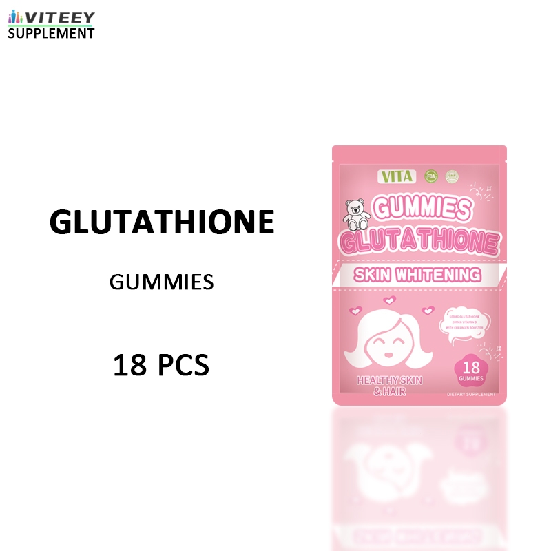 VITA Small Bag Glutathione Collagen Gummy 18pcs Skin Glow กลูตาไธโอน คอลลาเจน ผิวขาวกระจ่างใส ผิวอิ่มน้ำ อิ่มฟู ไม่แห้งก