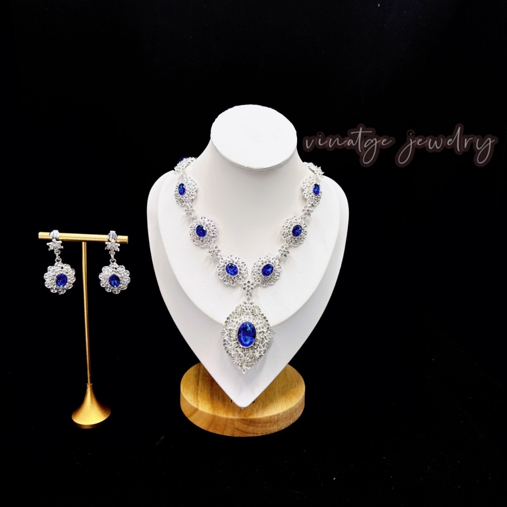 สร้อย CZ สร้อยคอพร้อมต่างหู สังวาลย์ เข็มขัด  เซ็ทสร้อยคอและต่างหู ปิ่นปักผม - รูปที่ 3