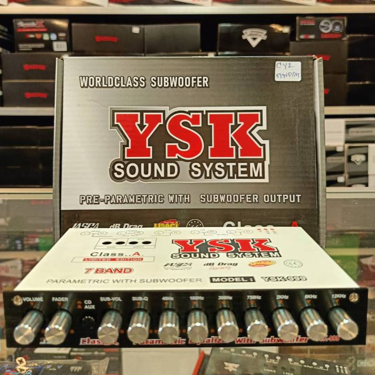 ปรีรถยนต์ 7แบนด์ YSK รุ่น YSK999 ที่สุดแบรนด์ดี ดีไซน์สวยคุณภาพระดับ hi end ปรีแอมป์รถยนต์คุณภาพ 7แบ