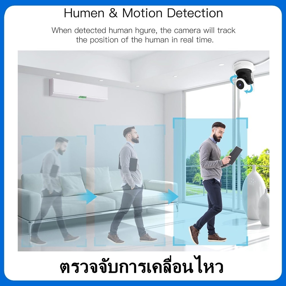 Vstarcam กล้องวงจรปิดกล้องใช้ภายในรุ่นC7824 ความละเอียด1ล้าน H264 มีAIกล้องหมุนตามคน