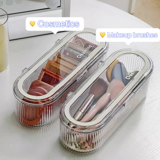 กล่องเก็บแปรงแต่งหน้า เก็บพัฟแต่งหน้า กล่องใส่ของ กันฝุ่น ที่เก็บแปรงแต่งหน้า ATTCH