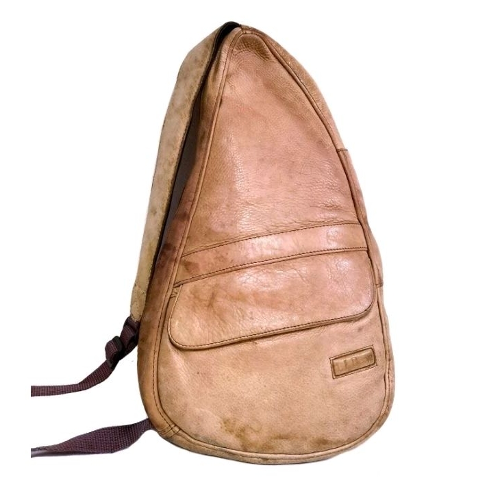 LL Bean กระเป๋าคาดอก หนังแท้  มือสอง ของวินเทจ หนังฟูลเกรน คาดไหล่ คาดหลัง backpack sling bag chestb