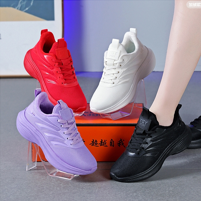 YGYรองเท้าผ้าใบ ใส่ออกกำลังกาย ใส่เดินเล่นสำหรับผู้หญิง น้ำหนักเบา นุ่ม ระบายอากาศได้ดี ไซส์ 36-42