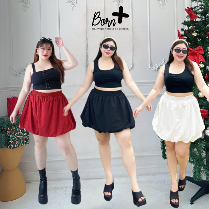 Bornplusกระโปรงสั้นไซส์ใหญ่ทรงบอลลูน