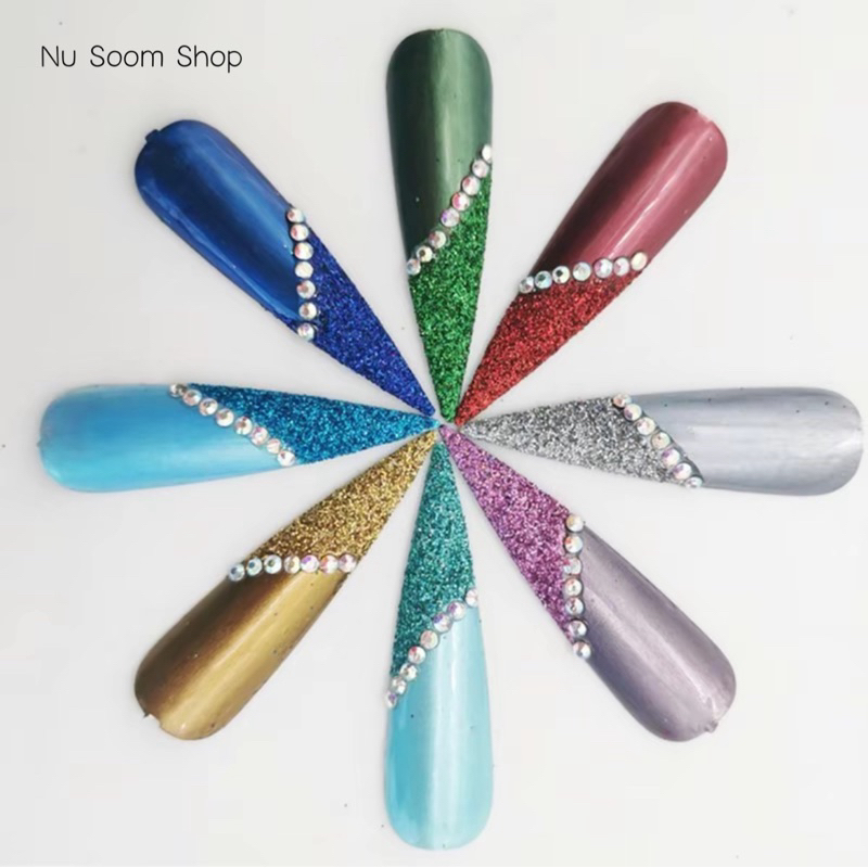 Glitter Powder (ผงขัดกลิตเตอร์โฮโรแกรม) 3g.กลิตเตอร์สะท้อนแสงแต่งเล็บ 🇹🇭(พร้อมส่ง) - รูปที่ 5