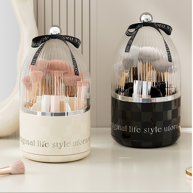 กล่องเก็บแปรงแต่งหน้า🎀Big Size🎀ใหญ่ จุแปรงได้มากขึ้น หมุนได้ 360 องศา