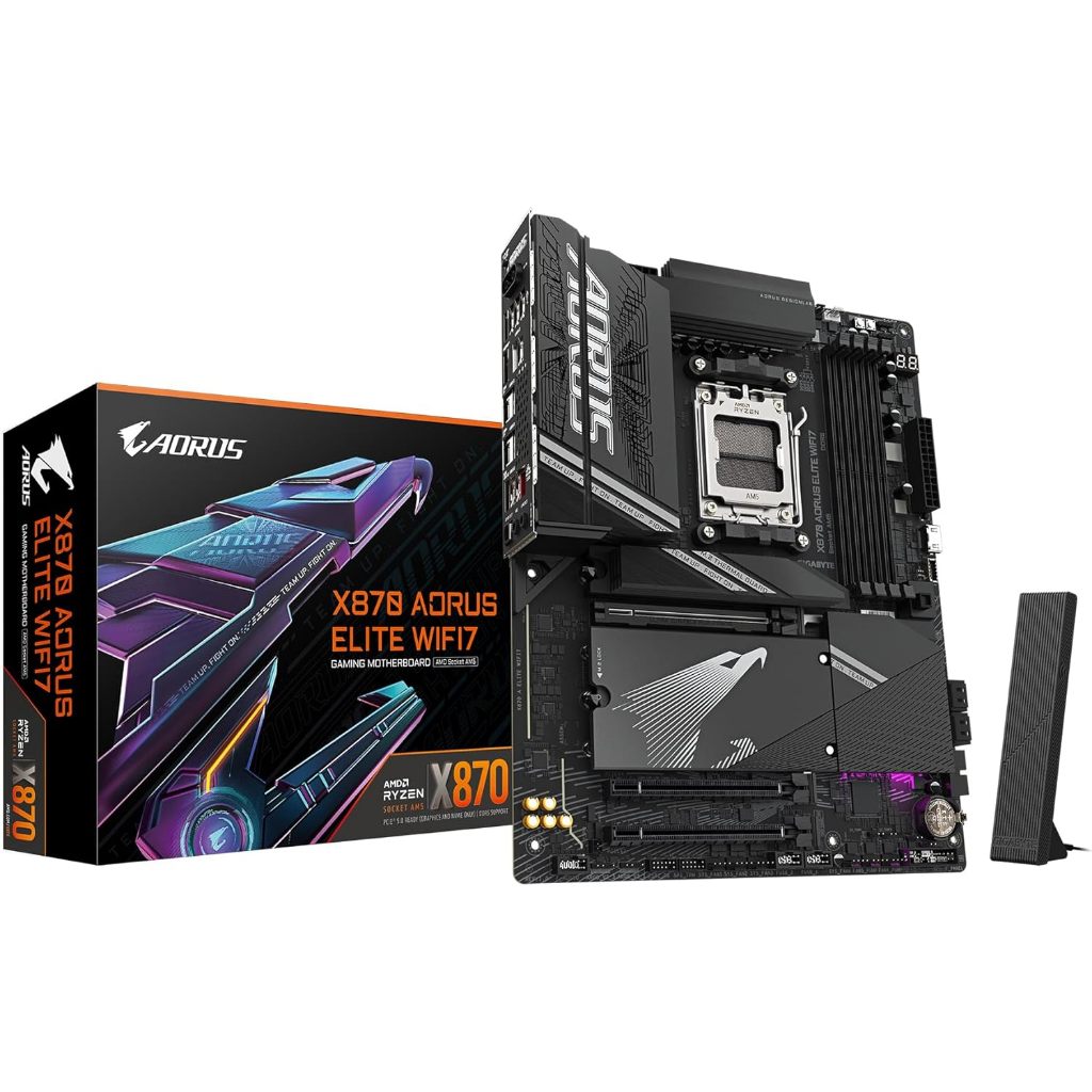 ส่งด่วน MAINBOARD (เมนบอร์ด) GIGABYTE X870 AORUS Elite WIFI7 (Rev1.1) AMD AM5 Motherboard - black