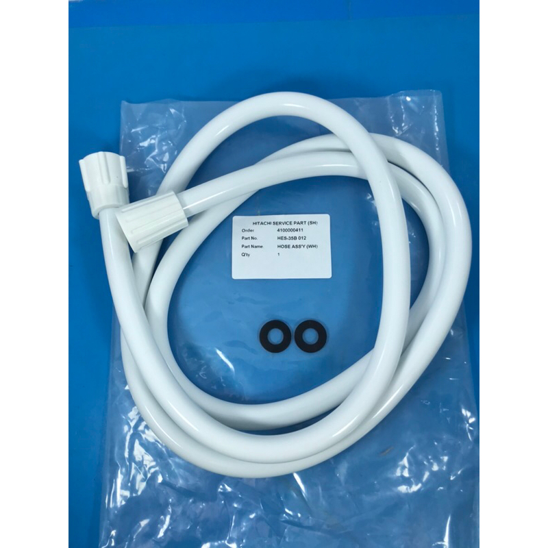 ST0136 HITACHI HES-35R*011 สายฝักบัวอาบน้ำ อะไหล่แท้/ใหม่เบิกศูนย์ HOSE ASS'Y(WH) ยาว 1.60M.แถมโอริง 2ตัว รุ่นทั้งหมดระบ