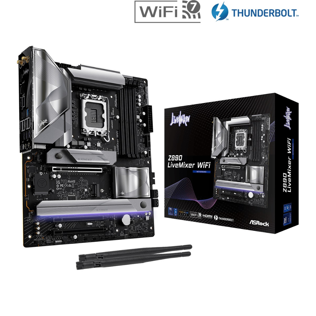 ASRock Z890 LiveMixer WiFi Intel ATX LGA1851 Motherboard เมนบอร์ด