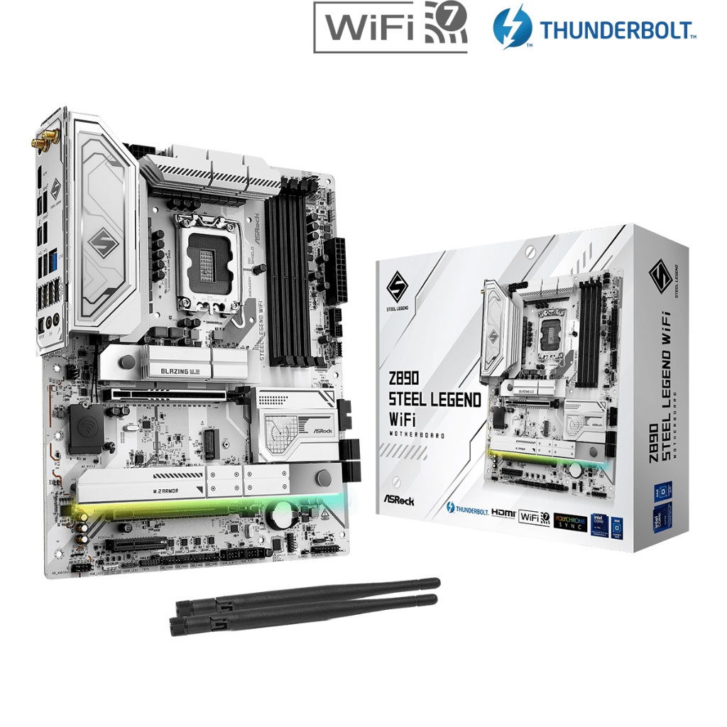 ASRock Z890 Steel Legend WiFi Intel ATX LGA1851 Motherboard เมนบอร์ด