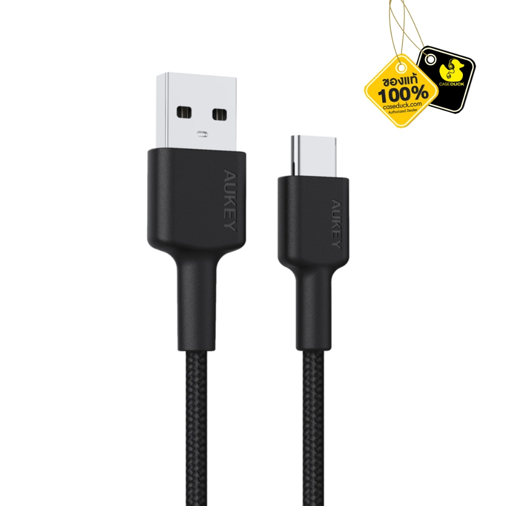 AUKEY CB-CD30 Impulse Braided AC Cable สายชาร์จ USB-A to C (0.9 เมตร)
