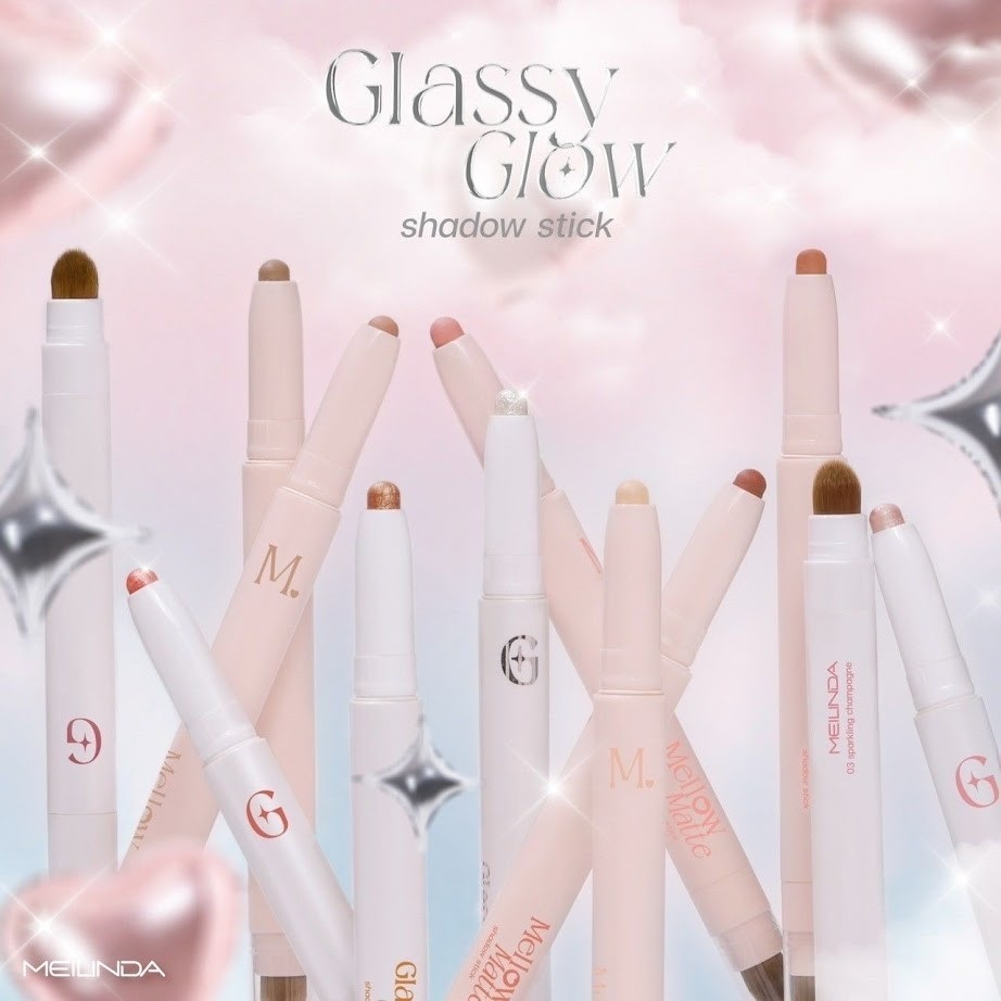 MEILINDA Glassy Glow Shadow Stick MC3132 อายแชโดว์สติ้กนางฟ้า พิกเมนต์สีชัด ให้ความวิ้งชัดแบบตะโกน