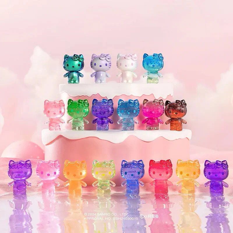 (Live/วีดิโอลด100฿) ซองสุ่มคิตตี้ (1ซองมี3จิ๋ว) Kitty 50th Anniversary Sweet Candy Series Bean Blind Bag : TOP TOY