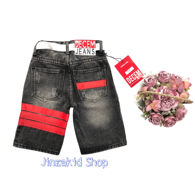 กางเกงยีนส์ขาสั้นDecam Danimเด็กมีเชือกแถมรี❗️S-3XL 3-12ปี ผ้านิ่มยืดทั้งตัวพร้อมส่ง🚙