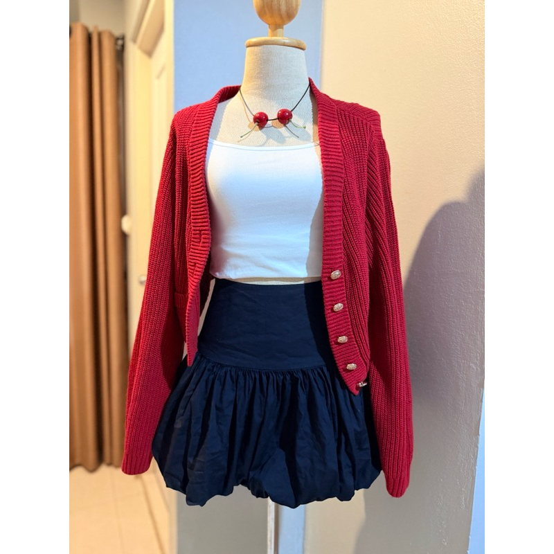 ⚡️พร้อมส่ง⚡️ กระโปรงบอลลูนสั้นสีดำ🖤