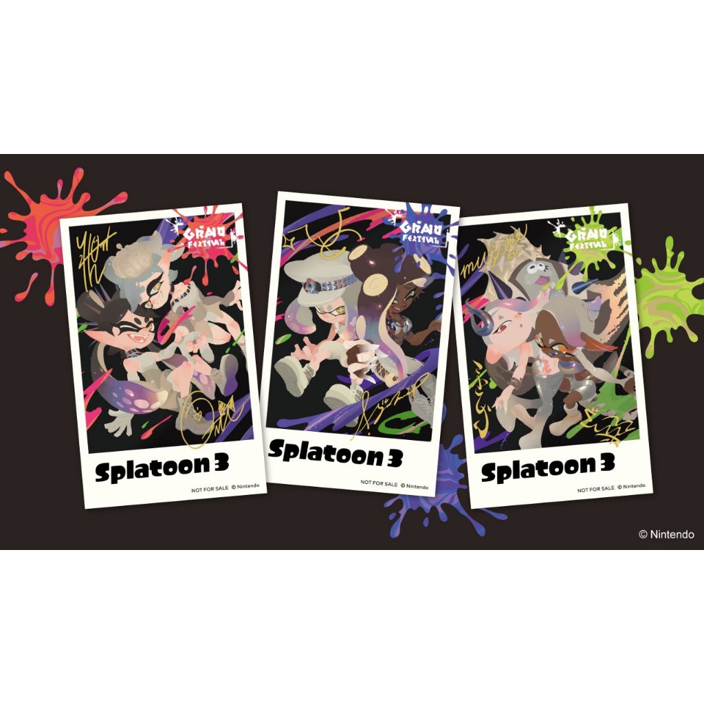 Splatoon3 Grand Festival Idol Signed Bromide Set การ์ดภาพไอดอล Splatoon แต่ละภาค 3 ใบเซ็ต