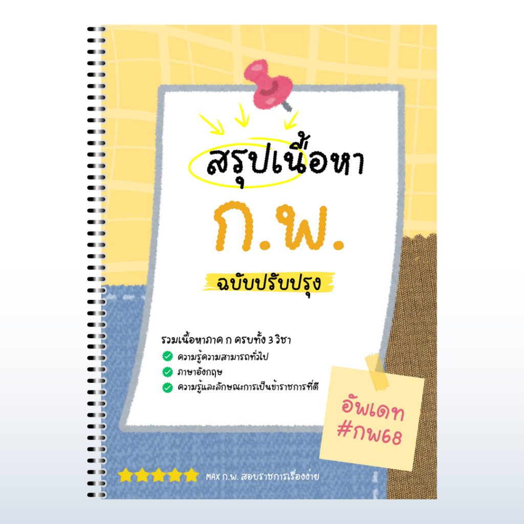 สรุปเนื้อหาก.พ. 68 ครบทุกวิชา