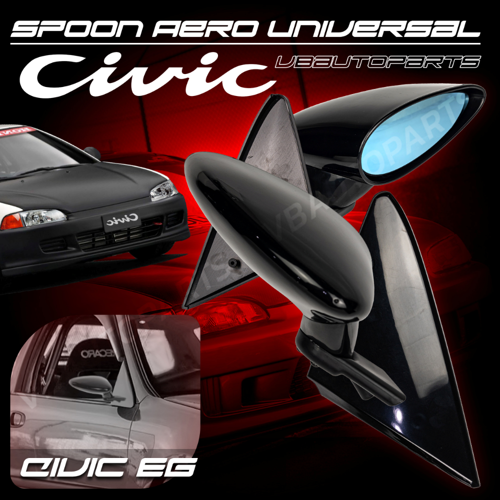 กระจกมองข้าง Spoon Aero เลนส์ฟ้าตัดแสง HONDA(CIVIC-EG-3D)